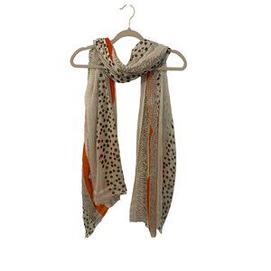 Vivante by VSA Women's Orange & Green Sheer Scarf